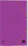 Skag Elastic File Folder with Rubber Band for A4 Sheets Purple Basic