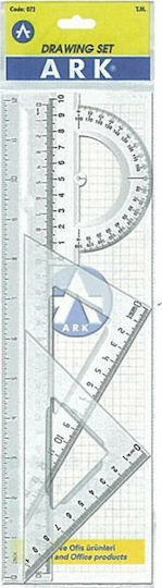 Ark Set 4 Instrumente Geometrice Plastice Transparente