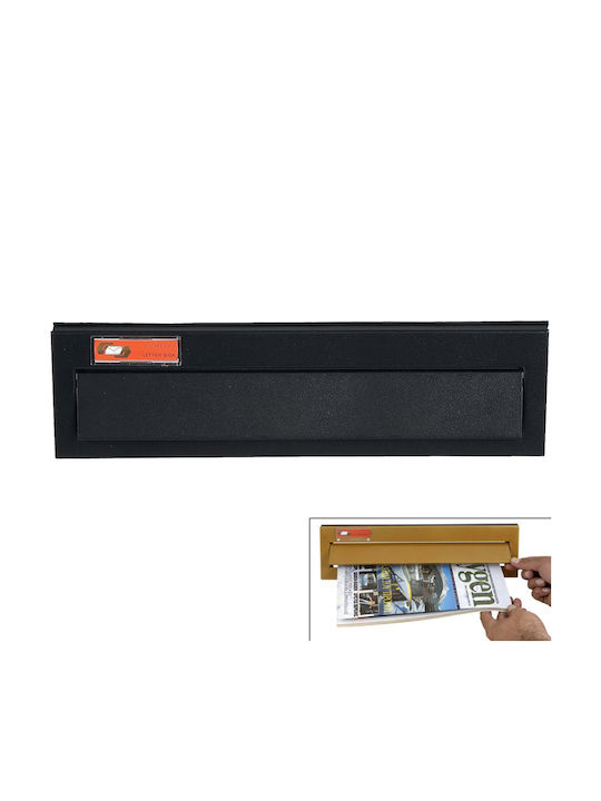 Viometal LTD 805 Θυρίδα Γραμματοκιβωτίου Μεταλλική σε Μαύρο Χρώμα 36.5x33x10cm
