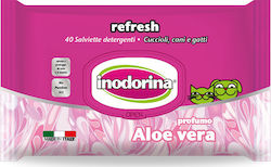 Inodorina Refresh 40 Dog And Cat Wipes For Body...