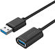Unitek USB 3.1 Cable USB-A male - USB-A female Μαύρο 2m (Y-C459GBK)
