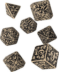 Q Workshop Forest 3D Dice Set Dice Beige & Blac...