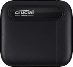 Crucial X6 USB 3.1 / USB-C Εξωτερικός SSD 2TB 2.5" Μαύρο