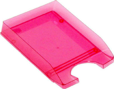 Metron Transparent Filing Tray Plastic Red 35x26x6.5cm