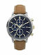 Timex Chicago Men's Watch 45mm Chronograph Battery with Brown Leather Strap