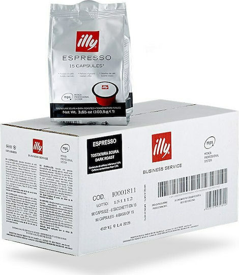 Illy Kapseln Espresso Mitaca MPS Intenso Dark Roast Kompatibel mit Maschine Mitaca 90Mützen