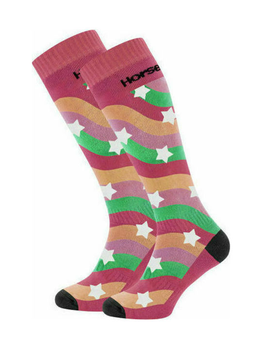 Horsefeathers Raspberry Men's Patterned Socks Multicolour