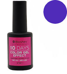 Bioshev Professional 10 Days Color Gel Effect Gloss Ojă de Unghii de Lungă Durată Violet 214 11ml