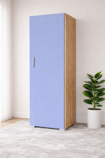 G1 One Door Wardrobe Oak-Light Blue 48x50x180cm