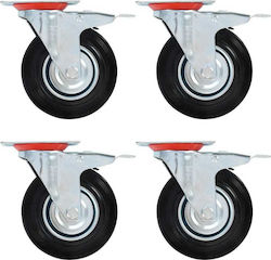 vidaXL 277980 Rotating Wheels with Brake 32pcs 125mm