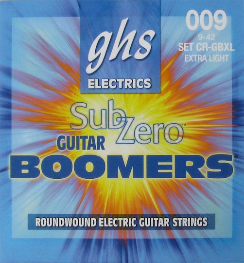 GHS Strings Sub-Zero Boomers Set Extra Light Corzi Pentru Chitară Electrică Oțel Plăcat Cu Nichel 9 - 42