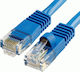 U/UTP Cat.5e (Gigabit) Καλώδιο Δικτύου Ethernet 2m Μπλε