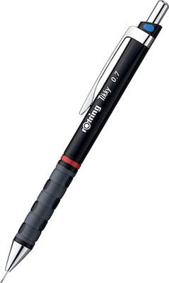 Rotring Tikky Mechanischer Bleistift zum Zeichnen 0.7mm mit Radiergummi Schwarz