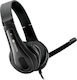 CNS-CHSC1B On Ear Multimedia Headset with Microphone and 3.5mm Jack Connection