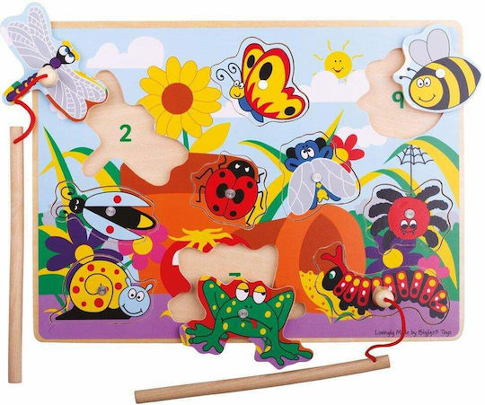 Big Jigs Jucărie de Sortare a Formelor Animale Magnetice din Lemn pentru 18++ Luni