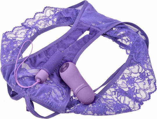 Pipedream Fantasy for Her Crotchless Panty Thrill-Her Mini Δονητής για Ζευγάρια με Απομακρυσμένο Έλεγχο 7.6cm Μωβ