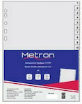 Metron Πλαστικές Ζελατίνες για Έγγραφα A4 με Τρύπες 31τμχ 1-31