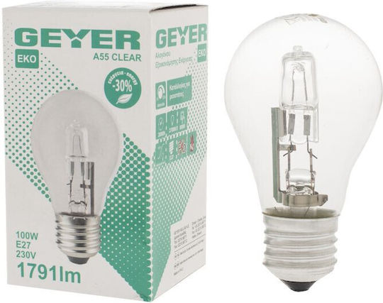 Geyer Λάμπα Αλογόνου για Ντουί E27 με Ισχύ 53W 220-240V