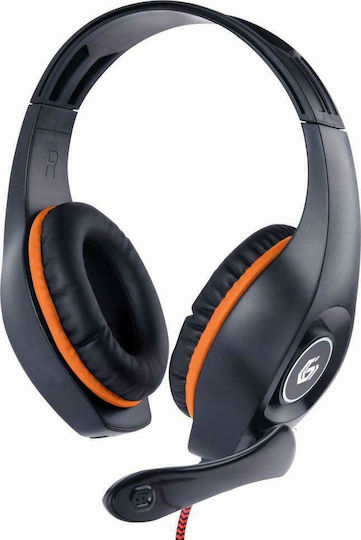 Gembird GHS-05-O Over Ear Gaming Headset με σύνδεση 3.5mm Πορτοκαλί