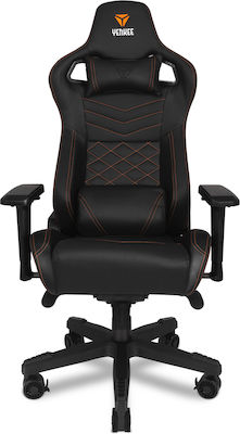 Yenkee YGC 200BK Artificial Leather Gaming Chair with Adjustable Arms Black