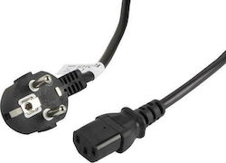 Lanberg IEC C13 - Schuko Cable 5m Μαύρο CA-C13C-11CC-0050-BK
