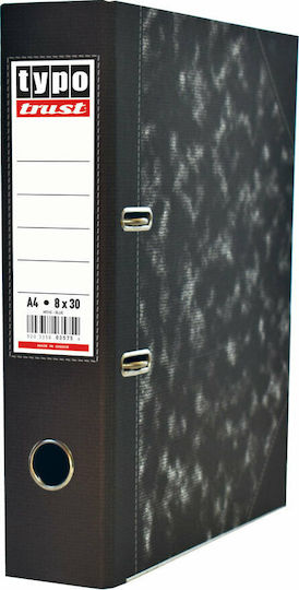 Typotrust Biblioraft 8/30 pentru Hârtie A4 cu 2 Rings Inele Negru 1buc