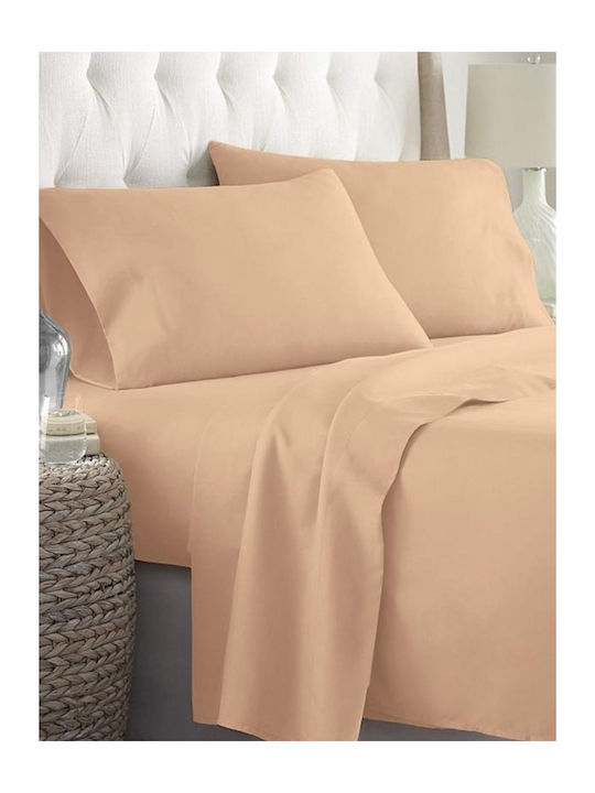Sunshine Sheet Sets Single with Elastic 105x205+30cm. Cotton Feelings 151 22 Beige 3pcs