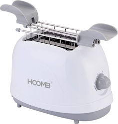 Hoomei Prăjitor de pâine 2 sloturi 800W Alb