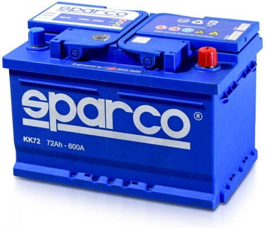 Sparco Batterie Auto KK72 mit Kapazität 72Ah und CCA 600A
