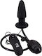 Seven Creations Fanny Hill's Inflatable & Vibrating Butt Plug Πρωκτική Σφήνα με Δόνηση Μαύρη 11cm