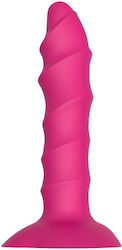 Dream Toys Twisted Plug with Suction Cup Dop Anal Fuchsia 14cm