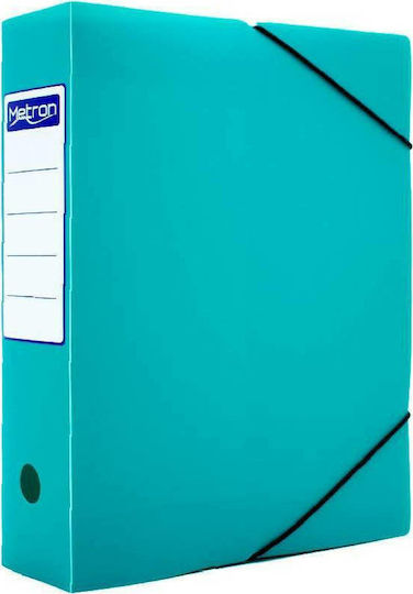 Metron Plastic File Box with Rubber Band 35x8x25cm