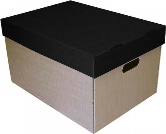 Next Hârtie Cutie de Arhivare cu Capac 53x38x30cm. Negru 1buc