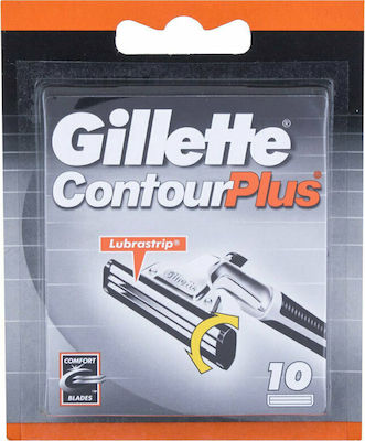 Gillette Contour Plus Capete de schimb cu 3 lame și bandă lubrifiantă 10buc