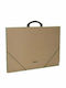 Metron Ökologische Tasche für Entwürfe mit Verschluss und Handgriff 52x2x37cm Beige