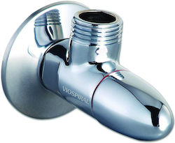 Viospiral Кран Ъглов 1/2"x1/2" 1/2"x1/2" Хромиран