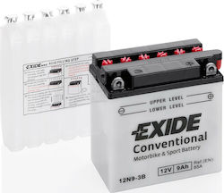 Exide Μπαταρία Μοτοσυκλέτας Conventional 12N9-3B με Χωρητικότητα 9Ah