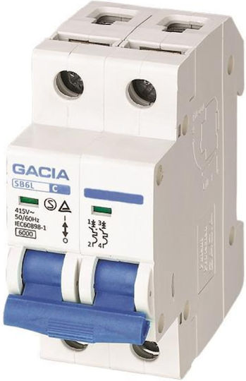 Gacia Αυτόματη Ασφάλεια 63A Διπολική AC 500-43018