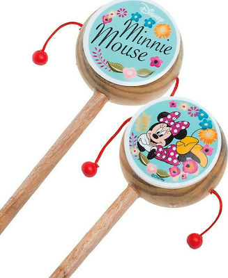 Taufgeschenk mit Spielzeug Τυμπανάκι Minnie Bloom aus Holz