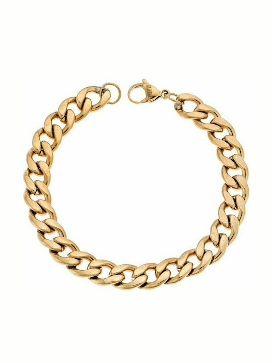 Puppis Chain Hand made of Steel Gold-plated Length 22cm
