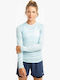 Saucony Stopwatch Women's Athletic Blouse Long Sleeve Light Blue