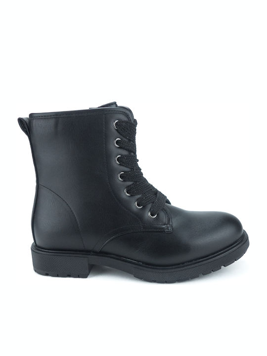 Gioseppo Kids Military Boots with Zipper Black