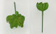Faitakis Pack Dekorative Blume für DIY-Bastelprojekte Grün 7x4cm.
