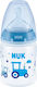 Nuk Plastikflasche First Choice Plus Temperature Control Gegen Koliken mit Silikonsauger für 0-6 Monate Blue Traktor 150ml 1Stück 10.743.889