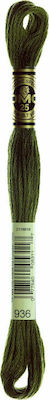 DMC Thread Embroidery Μουλινέ 117 Cotton in Green color 8m Avocado Green Very Dark