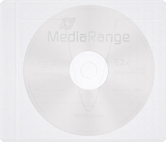 MediaRange CD/DVD Sleeve White 50pcs