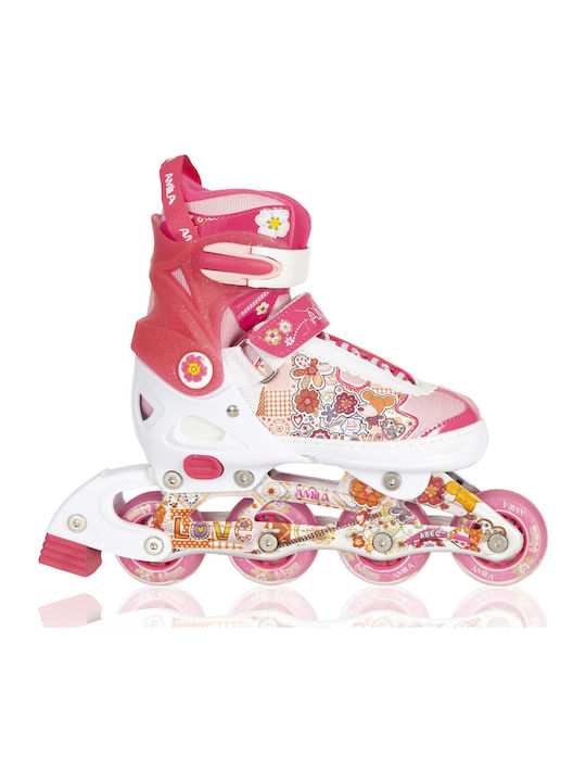 AMILA Inline Αυξομειούμενα Rollers Ροζ Παιδικά