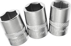 Benman Socket Hex with Square Drive 1/4" Diameter 11mm