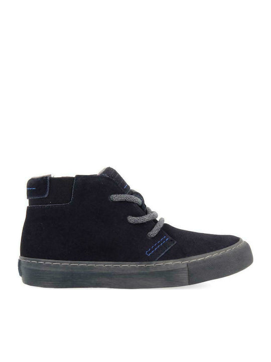 Gioseppo Olen Kids Leather Boots with Zipper Navy Blue