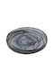 Espiel Atlas Alabaster Plate Desert Glass Black with Diameter 21cm